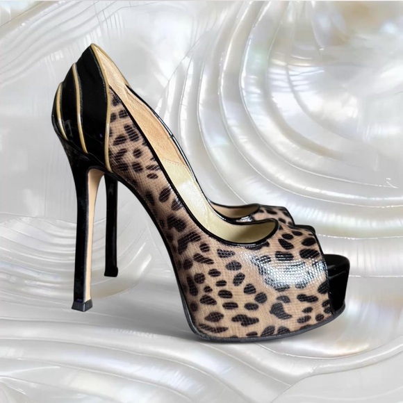 Mara Bini Leather Platform Heels - Picture 4 of 7